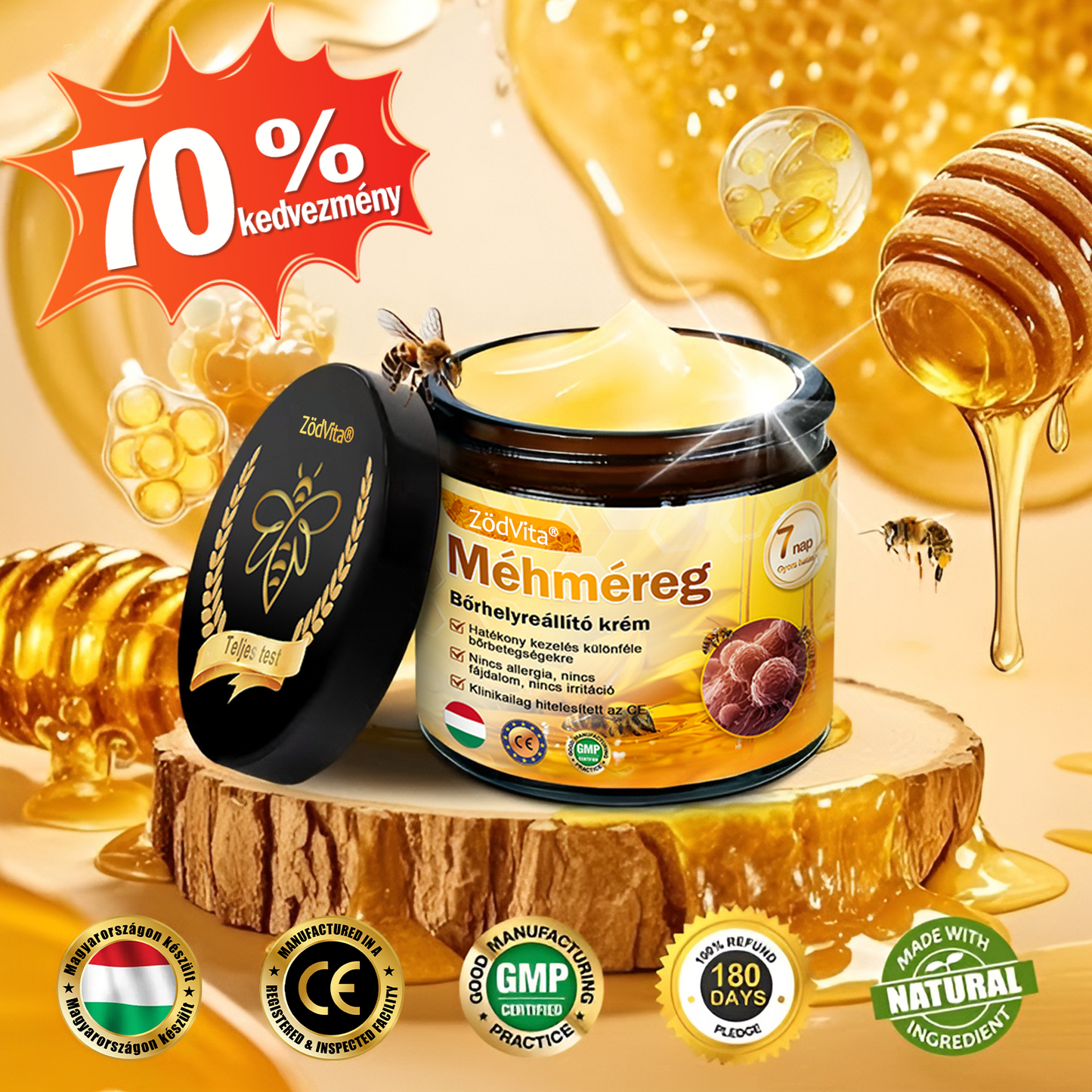 ✨ ZödVita® Méhméreg Bőr Helyreállító Krém 🔥 Magyar fejlesztés, magyarországi gyártás és szállítás
