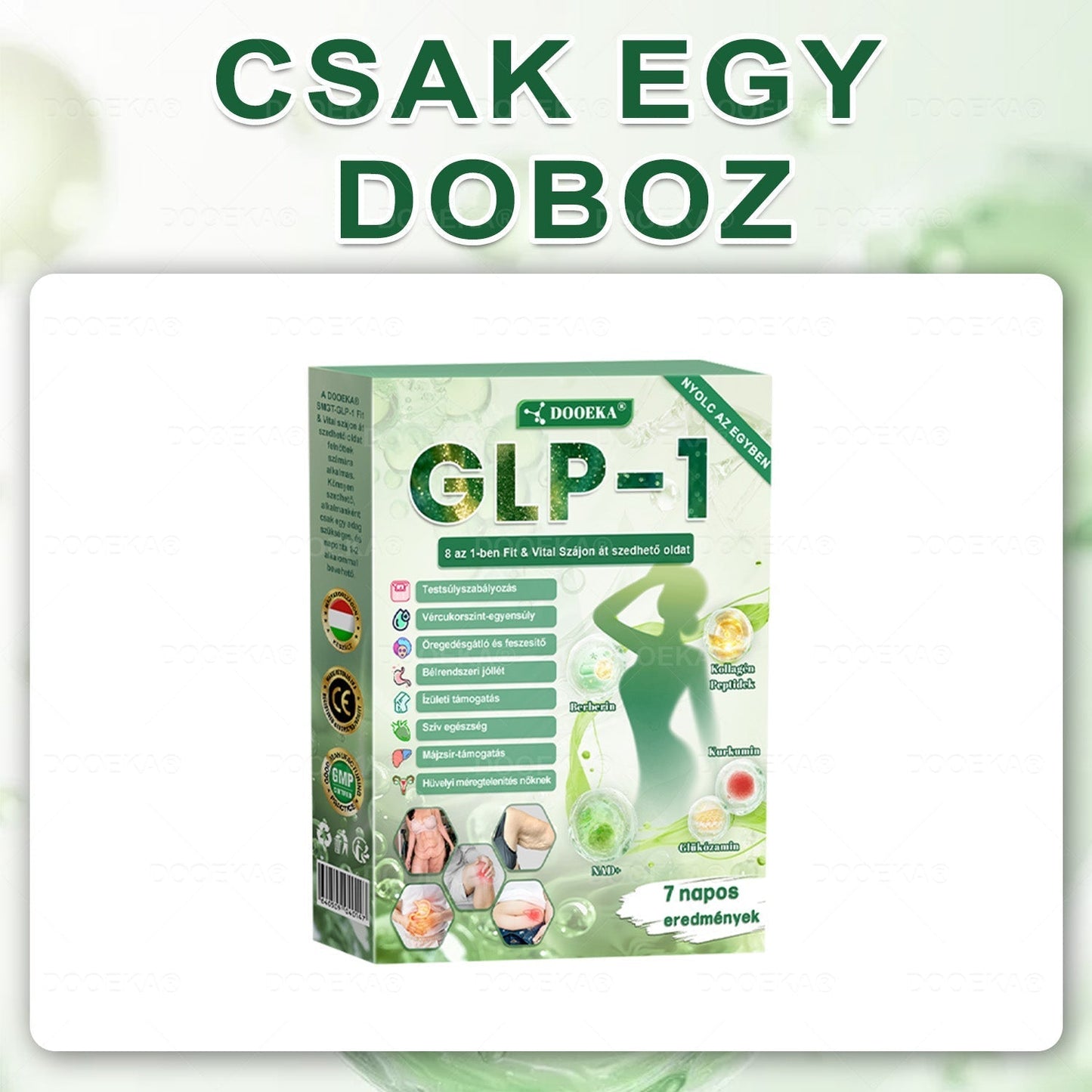 🛍️DOOEKA® GLP-1 8 az 1-ben Fit & Vital Szájon át szedhető oldat – ⏰Napi egyszer, 7 nap alatt látható változás / Elhízás, szív- és érrendszeri egészség, cukorbetegség, alvási apnoe, bélrendszer egészsége, ízületi problémák és még sok más esetén