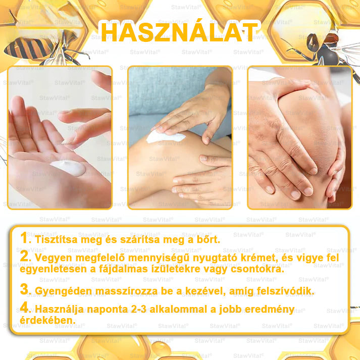 🟠𝑺𝒕𝒂𝒘𝑽𝒊𝒕𝒂𝒍® Botoxot és Méhmérget Tartalmazó Regeneráló Krém Ízületekre és Csontokra | MOT (Magyar Ortopéd Társaság) által tanúsított termék