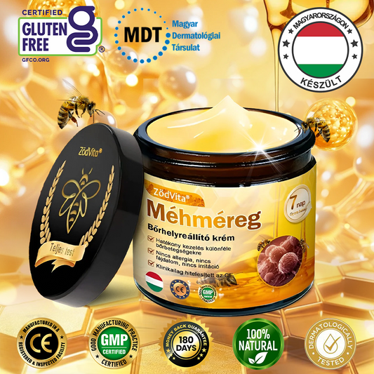 🌟 ZödVita® Méhméreg Bőrhelyreállító Krém 🧑‍⚕️Bőrgyógyász ajánlása ✅ CE jóváhagyott - 50ml