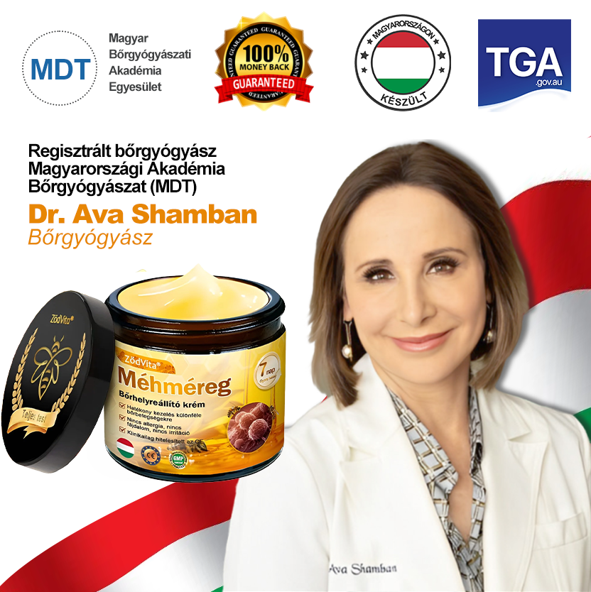 🌟 ZödVita® Méhméreg Bőrhelyreállító Krém 🧑‍⚕️Bőrgyógyász ajánlása ✅ CE jóváhagyott - 50ml