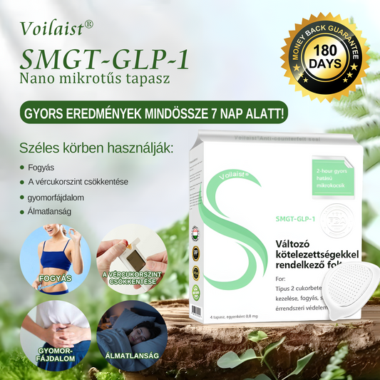 🍏Voilaist® SMGT-GLP-1 Nano Mikrotűs Tapasz (Fájdalommentes, hosszan tartó, kezeli a cukorbetegséget, az elhízást és a szív- és érrendszeri betegségeket)