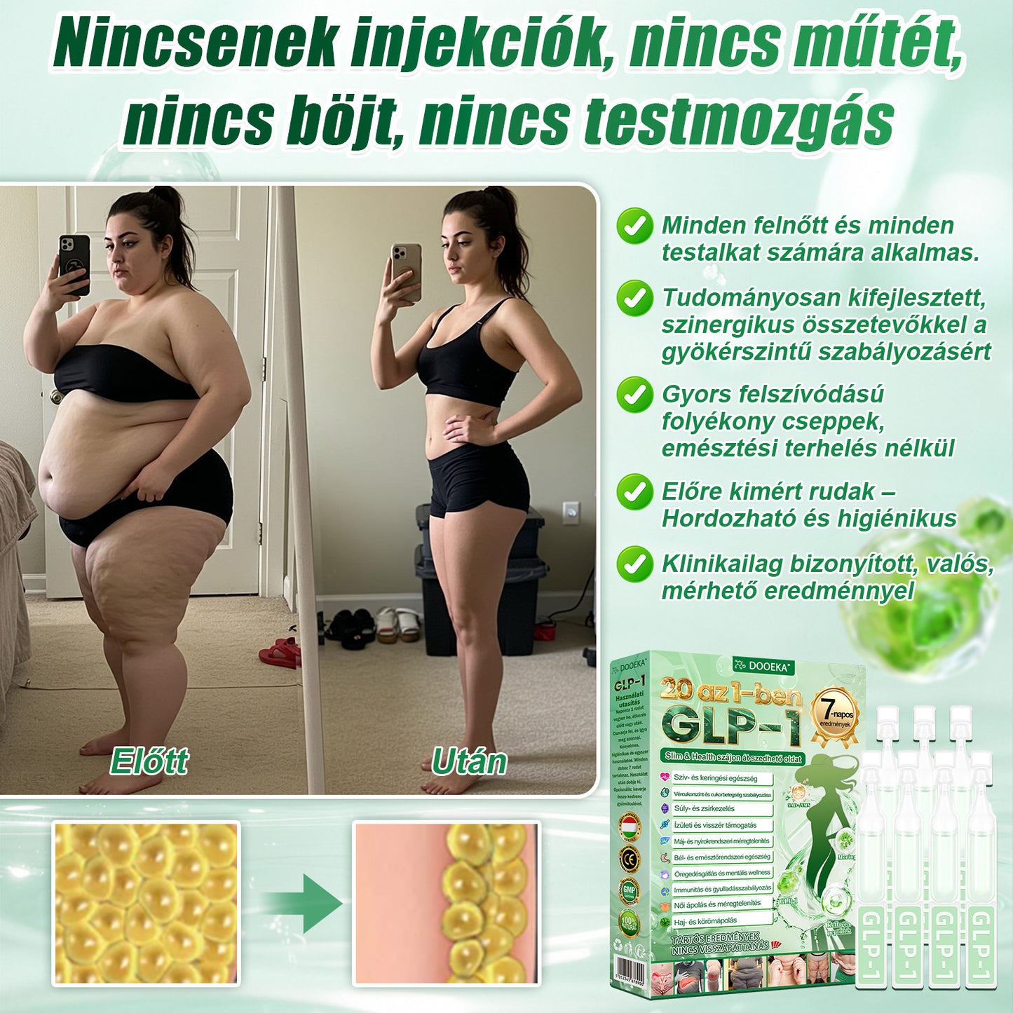 🍐DOOEKA® GLP-1 20-az-1 Slim & Health Orális Oldat – Egyszerű napi használat, látványos eredmény 7 nap alatt, 100 milliárd aktív probiotikummal ✅ testsúlykezelés, szív-, cukorbetegség-, bél- és női egészség, feszes bőr, energia.